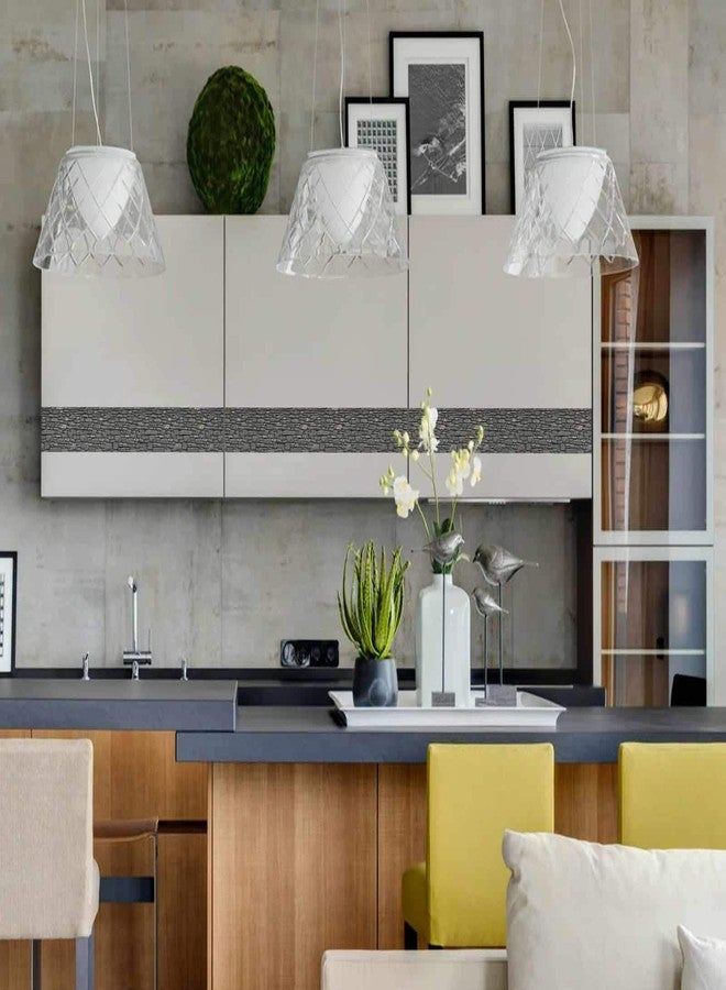 WallDesign ملصق حدودي من WallDesign - بنمط طوب حجري طبيعي - لفة 3 بوصات × 10 أقدام - لتزيين جدران الحمام والمطبخ وغرفة المعيشة - مغلف بطبقة لامعة مقاومة للماء من مادة PVC - Image 2